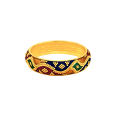 22K Gold Meena Kari Band Ring